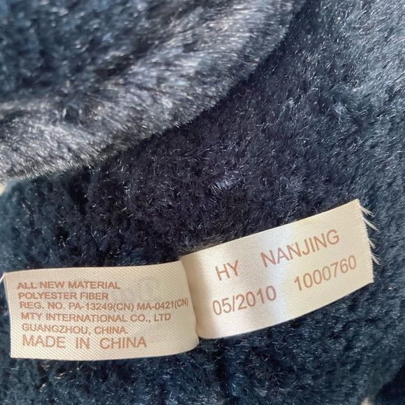 DAN DEE VINTAGE HOLIDAY BLACK BEAR PLUSH RED HAT - Picture 7 of 7